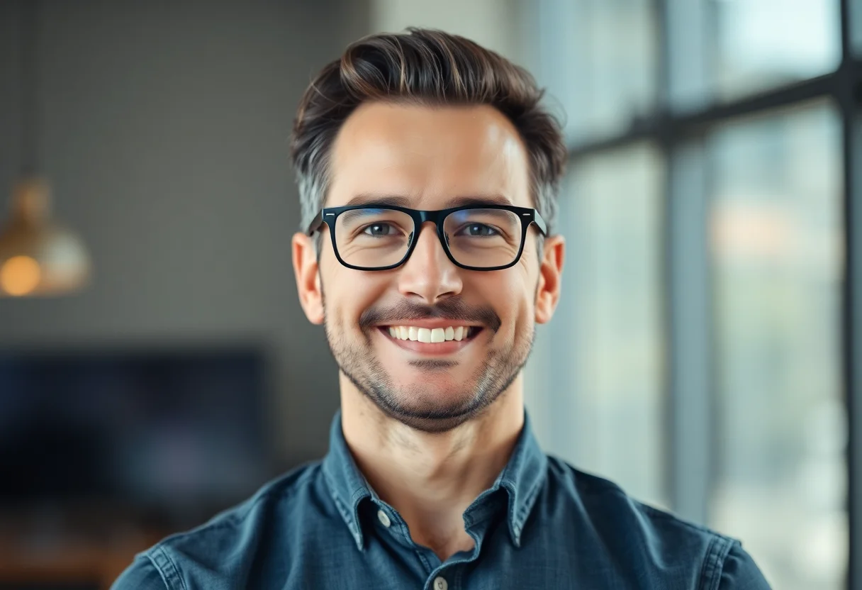 Portrait of a male company founder.